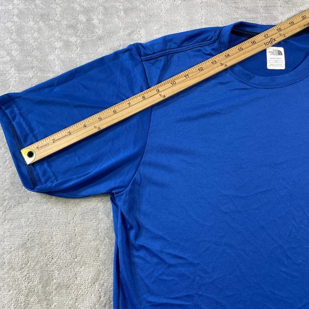 The North Face Shirt VaporWick Mens Large Blue Performance Hiking Light Outdoor